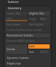 vdivide and hdivide in zbrush 2018.1